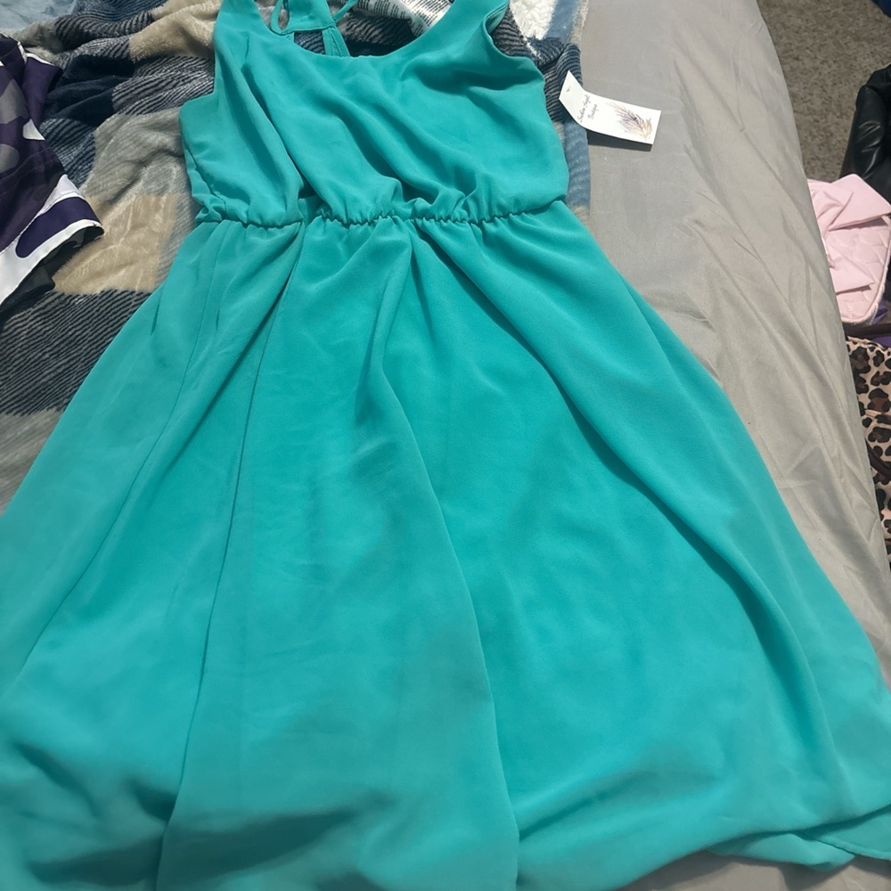 Elegant Turquoise Women’s Dress